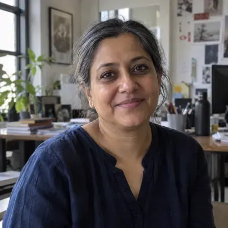 Agency owner in an everyday workspace